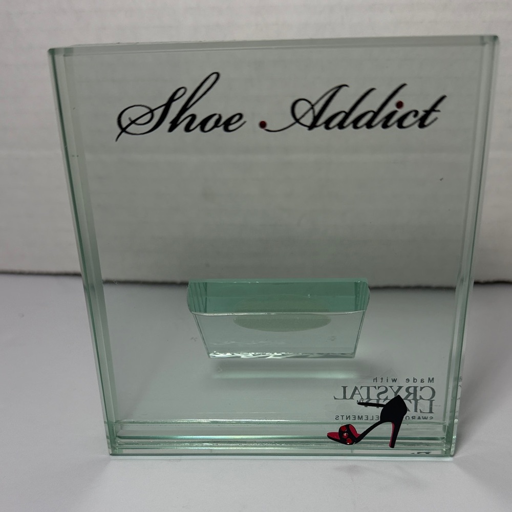Sicura Green Glass Floating Picture Frame Beautiful 4x6” Swarovski Elements
